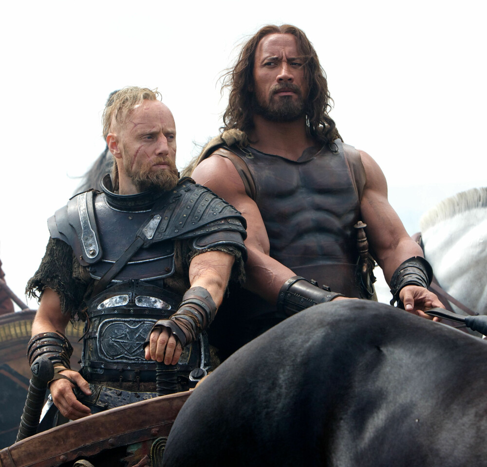 <b>HERCULES:</b> I 2014 hadde Aksel rollen som krigeren Tydeus i Hollywood-filmen «Hercules», der Dwayne Johnson var en av medspillerne.