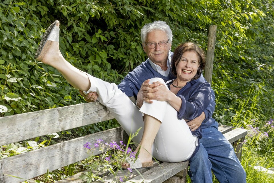 FORELSKET: Christian har funnet lykken igjen med Joséphine Sconza, som står last og brast ved hans side. Som lingvist går hun gjennom tekstene hans med en skarp penn, noe forfatteren er takknemlig for.