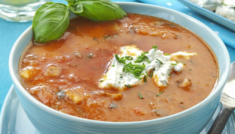ITALIENSK: En italiensk tomatsuppe går lett å lage.