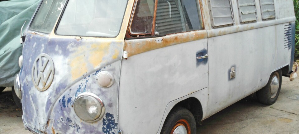 Campingbussen til Mikael er ikke til å kjenne igjen