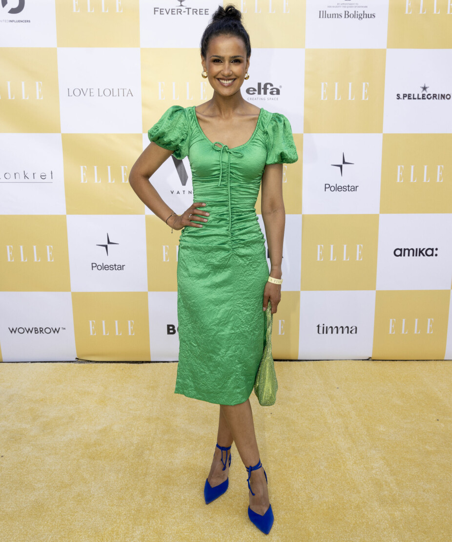 <b>DESTA MARIE BREEDER:</b> Desta Marie Beeder hadde fått god hjelp av TV 2 stylist Robin denne festkvelden, og glødet i en smaragdgrønn kjole fra Ganni.