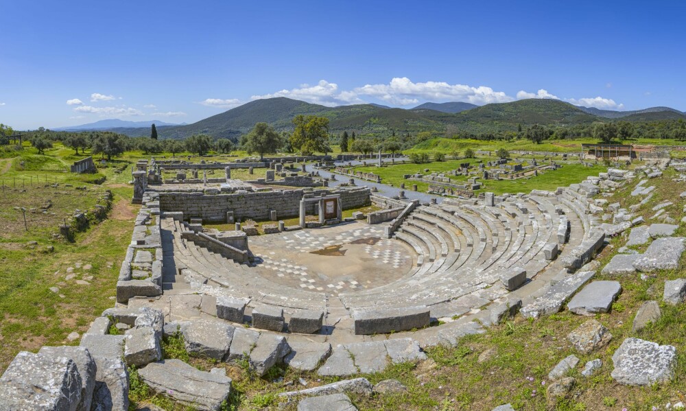 <b>TEATER:</b> Komedier og tragedier ble fremført på teatret i antikkens Messenia.