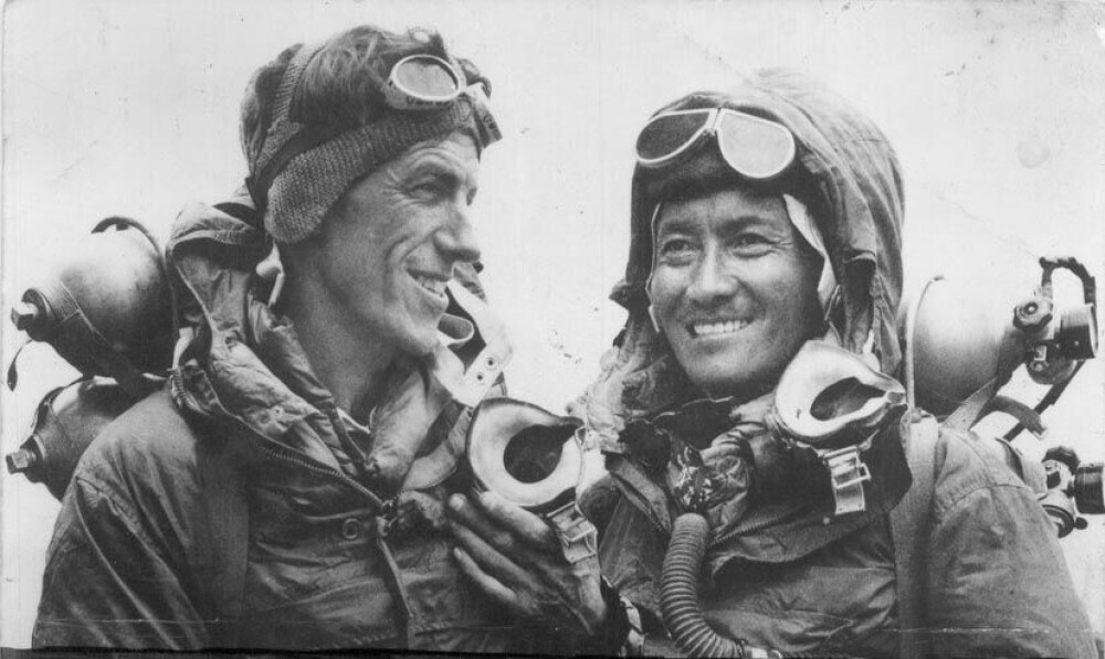 <b>SUPER-REKORDEN:</b> Edmund Hillary og Tenzing Norgay var de to første på toppen av Mount Everest, 29. mai 1953. Det er den eneste uslåelige rekorden på verdens høyeste fjell.