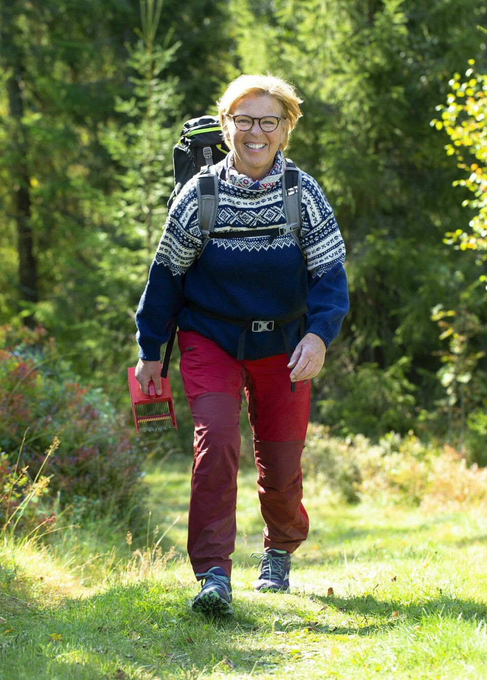 ELSKER TURLIVET: Wenche går gjerne turer hjemme i Holmestrand eller i Tuddal, hvor hun har hytte.