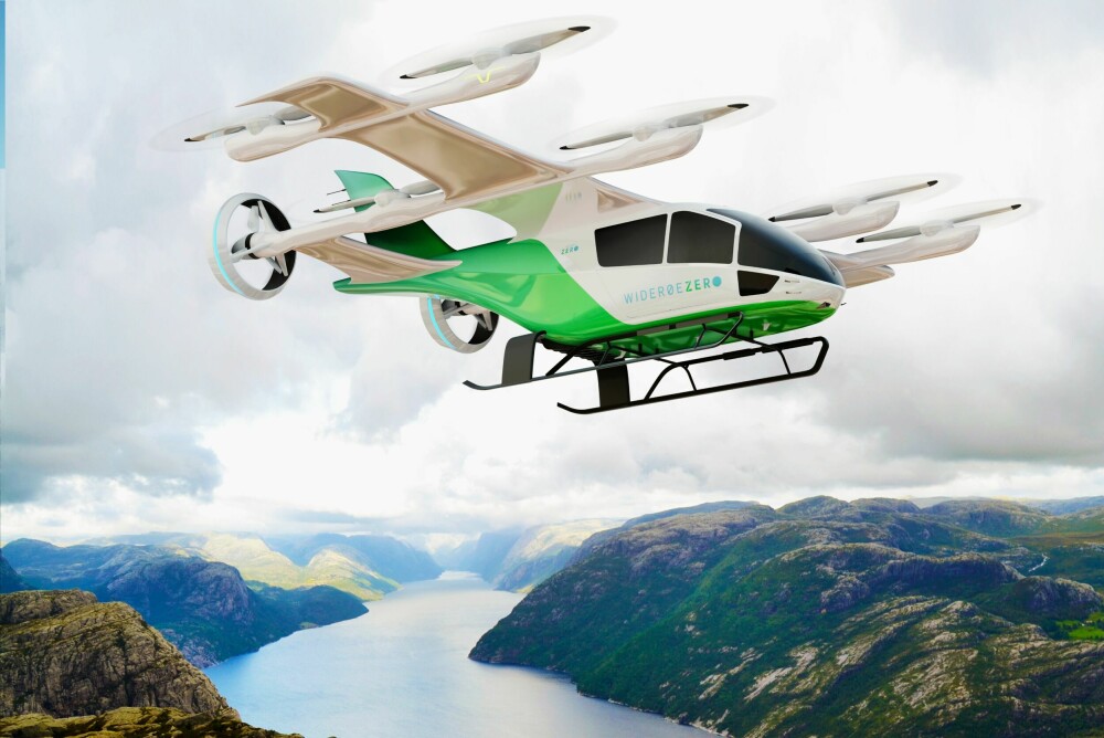 <b>EL-HELIKOPTER:</b> Widerøe har inngått intensjonsavtale om innkjøp av inntil 50 elektriske helikopterfly som skal trafikkere norske øysamfunn.Foto: Widerøe