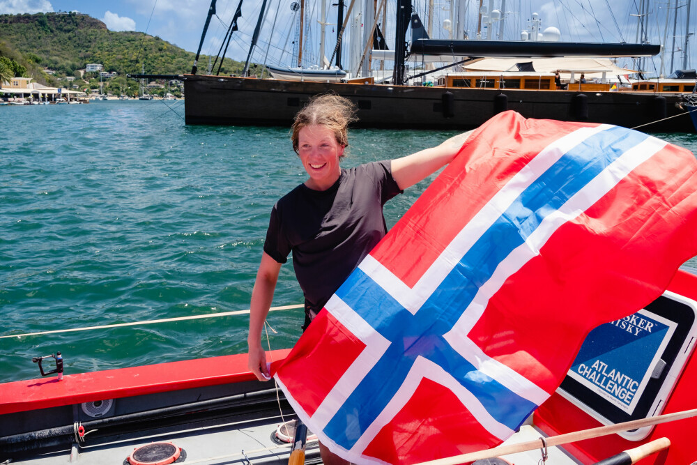 <b>FØRSTE NORSKE KVINNE:</b> Den 9. april ble Linda den første norske kvinnen som har rodd over Atlanterhavet alene.