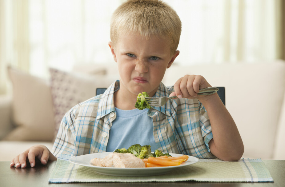 BARN OG MAT: Barna ønsker ikke å spise fisk og kjøtt. Mor ønsker gjerne råd, slik at hun kan venne barna til å spise litt sunnere.