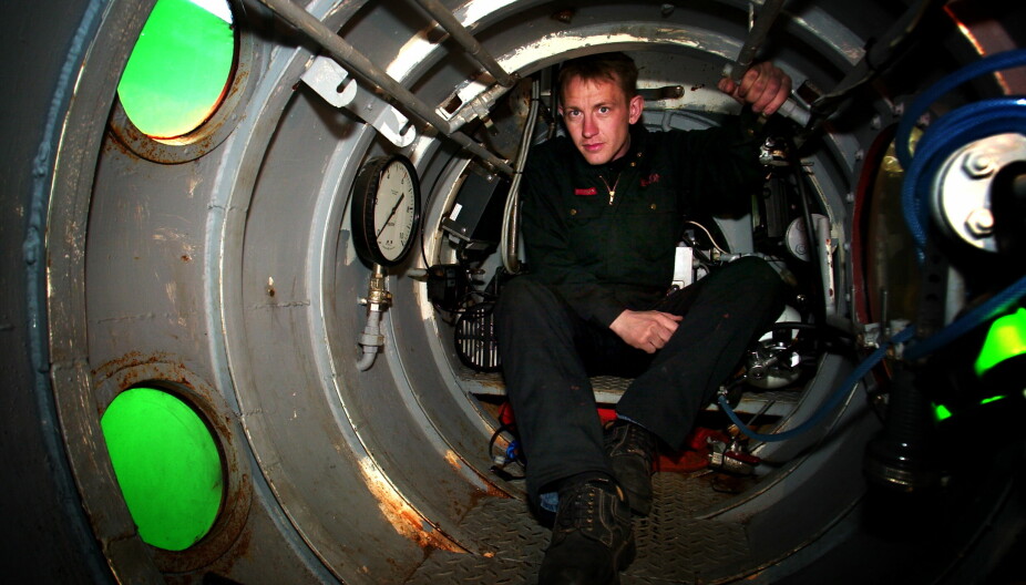 <b>UBÅTBYGGER: </b>Peter Madsen hadde en spesiell interesse for både raketter og ubåter. Her avbildet i 2004, inne i ubåten Nautilus, hvor Kim Wall ble drept.