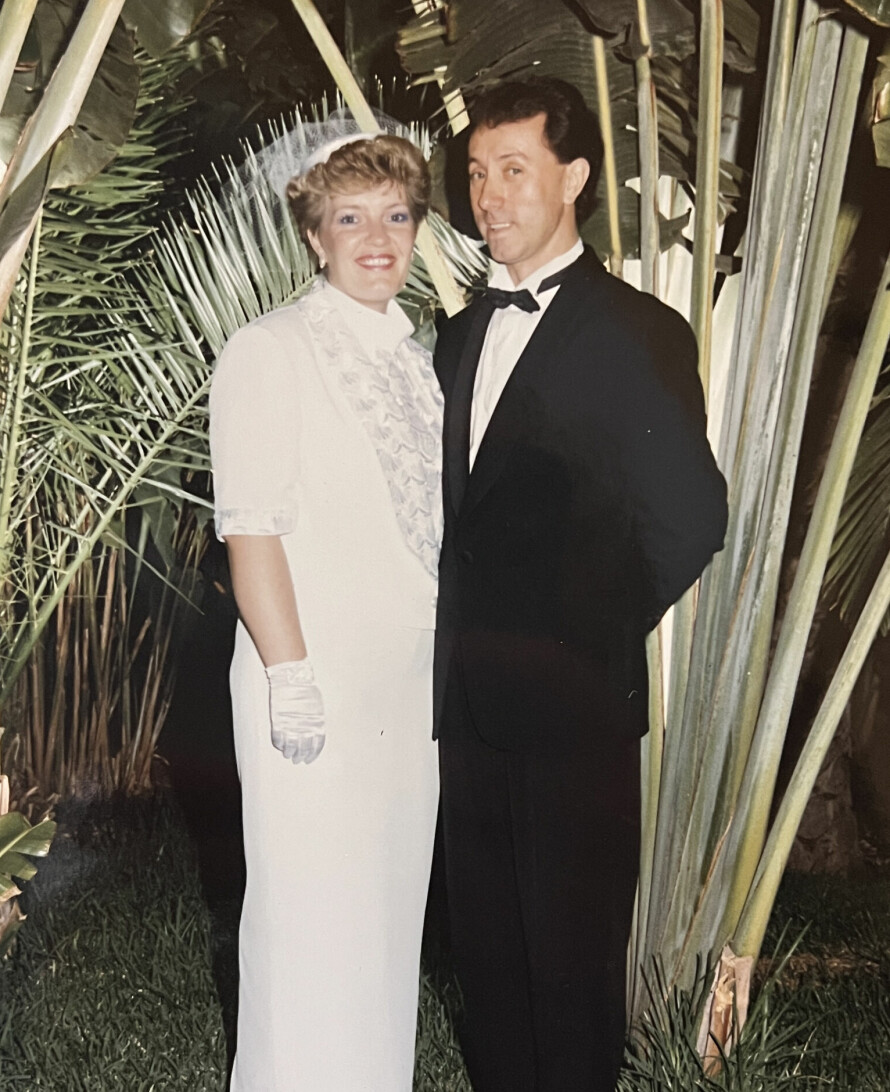 BRYLLUP: Kari og Tino var sammen i flere år før de giftet seg i 1992.