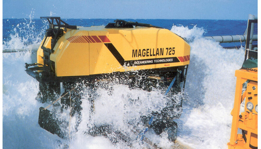 <b>NED I DYPET:</b> Den fjernstyrte undervannsfarkosten Magellan 725 ble brukt i søket etter M/V Lucona.