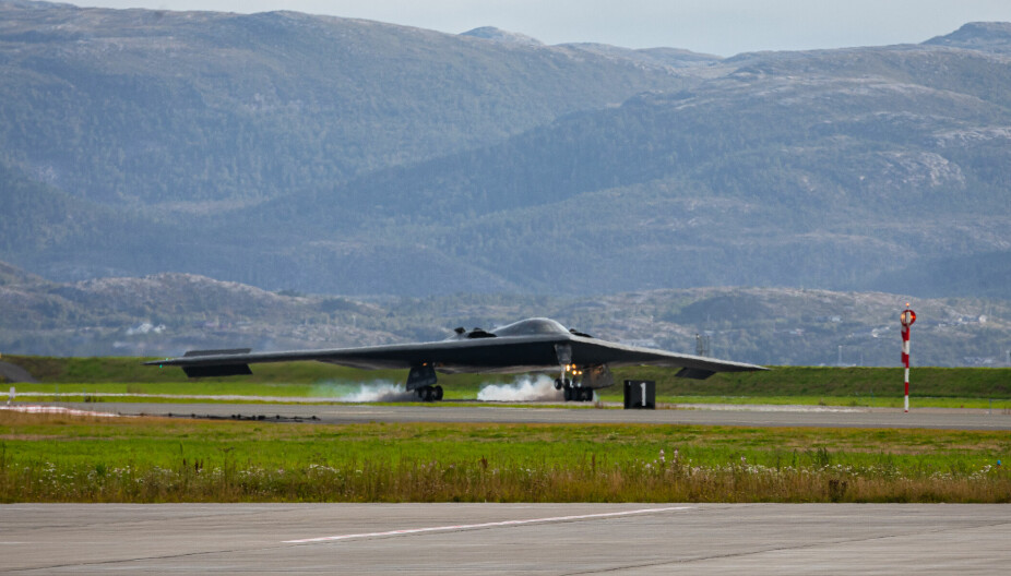 Touchdown: Onsdag 30.august landet to versjoner av stealth-bombeflyet Northrop B-2 Spirit på Ørlandet. Det er første gang det strategiske bombeflyet lander på det europeiske fastlandet, ifølge Forsvarets Forum.