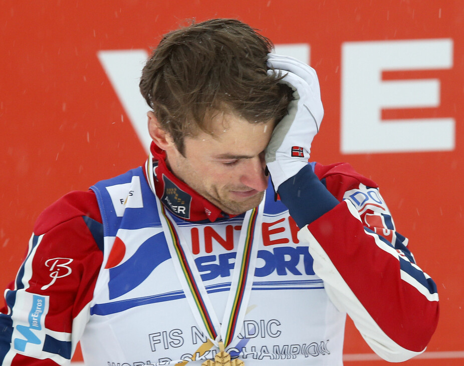 <b>STORT ØYEBLIKK:</b> Petters gull-comeback i Falun-VM rørte ham til tårer etter skandalene året før.
