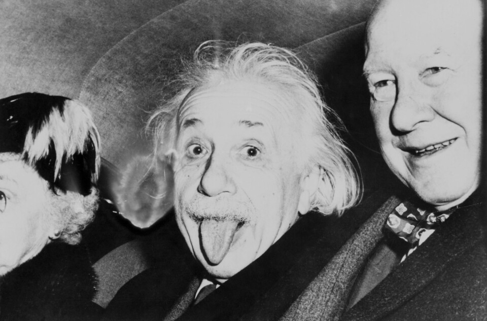 GENIAL OG LYSTIG: Albert Einstein regnes for å være en av det mest geniale teoretikere verden har sett, men han har ikke levert sitatet nevnt over.