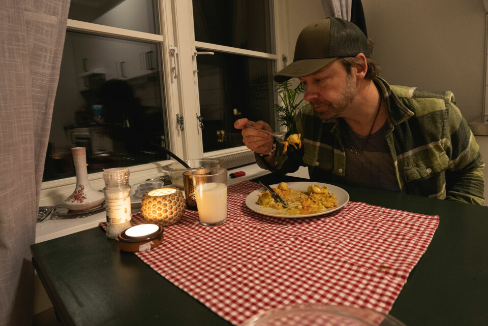 TRANGT BUDSJETT: Petter levde på begrensede midler da han bodde på Torshov. – Det ble mye pizza. Jeg kjøpte den billigste pizzaen som kostet 24,90 kroner. Det er ikke sikkert den billigste maten er den sunneste.., sier han til Her og Nå.