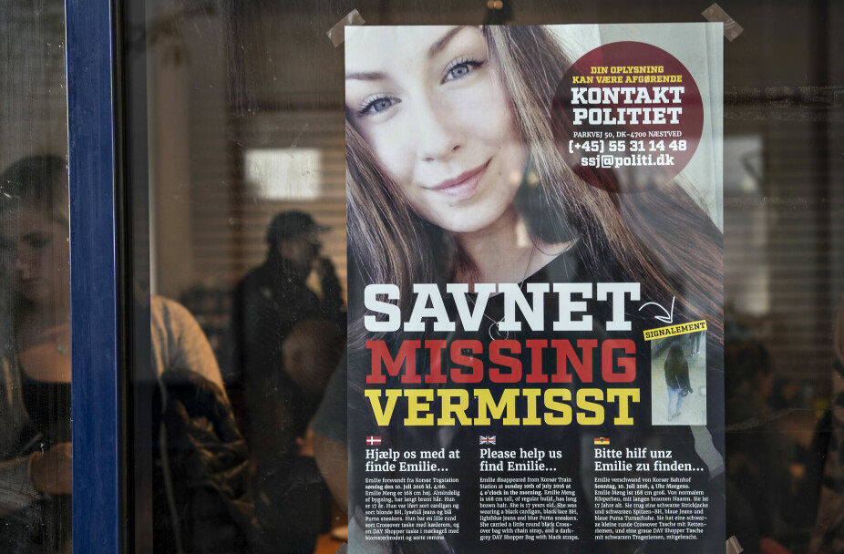 <b>SAVNET: </b>Emilie Meng ble meldt savnet etter en bytur med venninner i 2016. Saken har vært et stort mysterium i Danmark i flere år.