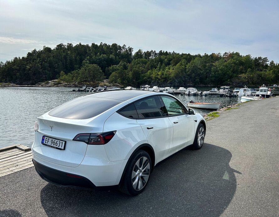 Effektiv: Fasongen på Tesla Model Y kombinerer god lasteplass med fin aerodynamikk.