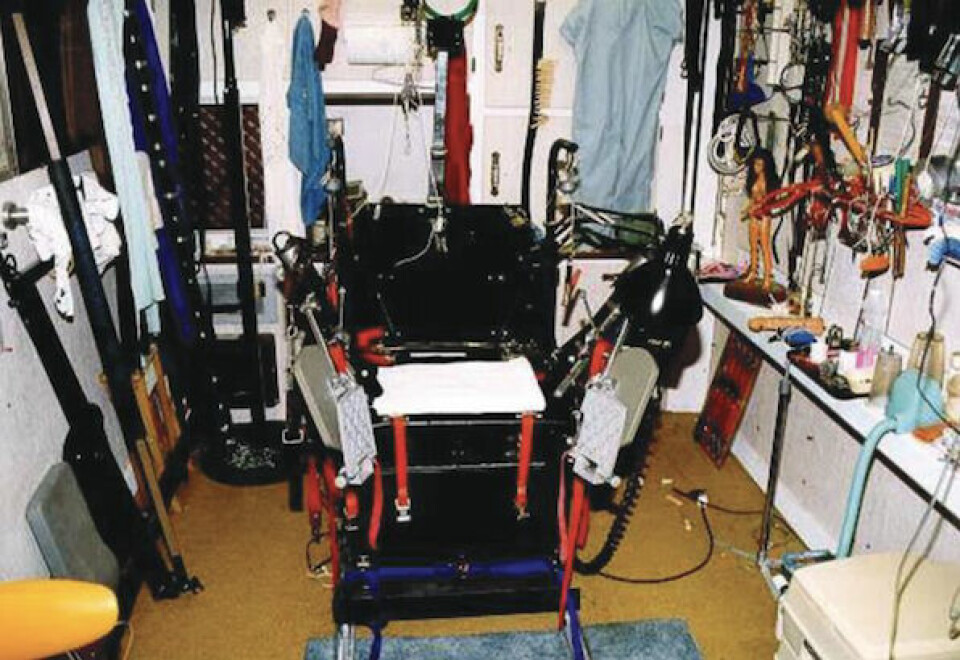 SKREKKABINETT: Interiøret i skaphengeren, David Parker Rays «lekeboks», var utstyrt med remedier for ytterst smertefull og outrert sex-motivert tortur.