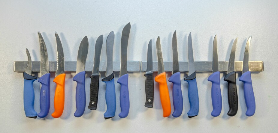 BREDT UTVALG: Det kan være nyttig med ulike kniver med ulike lengder på knivbladet.