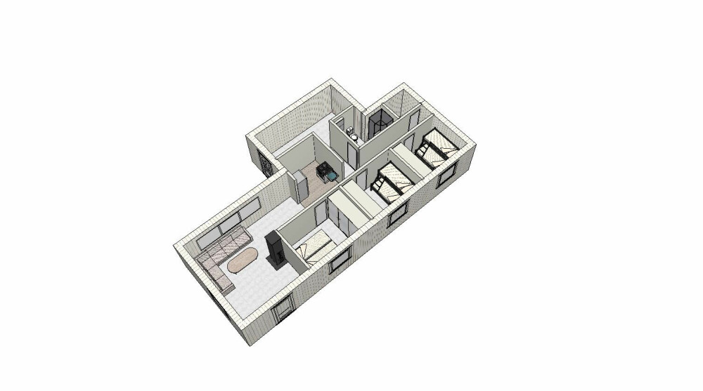 <b>STØRRE SOVEROM:</b> Hytta er utvidet med større vindfang, bedre plass til kjøkken og bad samt en ny bod. Soverommene har også blitt romsligere. 