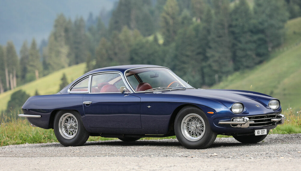 <b>Først ute</b>: Skjøldt eier en blå 350 GT. Produsert av Carrozzeria Touring mellom 1964 og 1966 i kun 120 eksemplarer. Standard motorisering var 3,5-liters V12 med 320 hk.