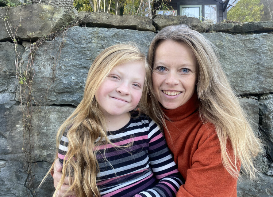 KJÆRLIGHET: Karethe har aldri kjent på sorg over å få et annerledes barn.