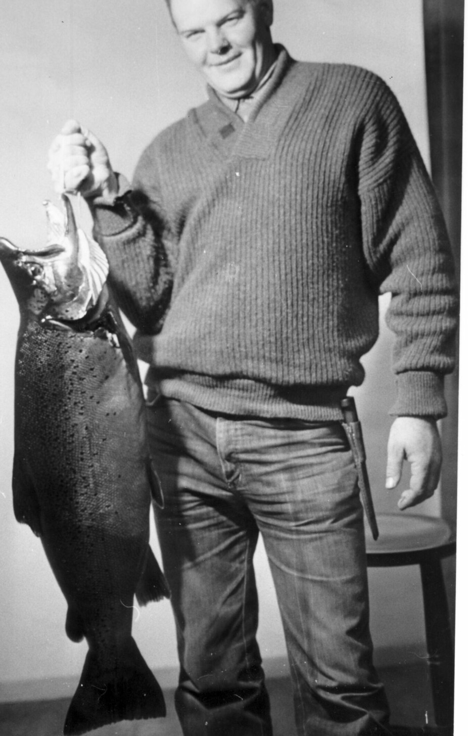 REKORDØRRET: Denne ørreten ble tatt av Robert Torp i 1981 og var over 15 kilo. At denne rekorden blir slått i nærmeste fremtid er relativt usannsynlig.