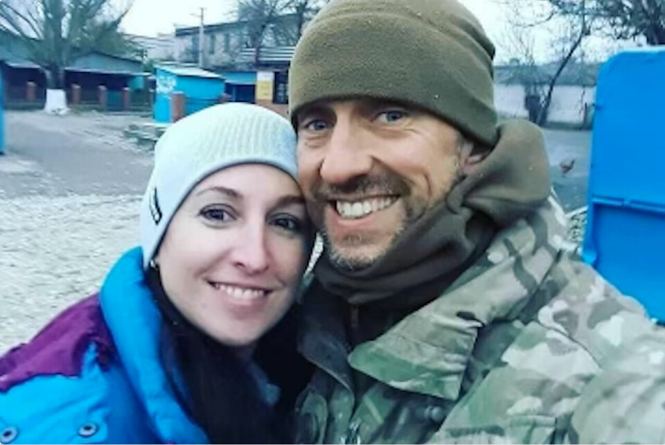 OVERLEVDE: Sean Pinner med sin ukrainske kone Larysa.