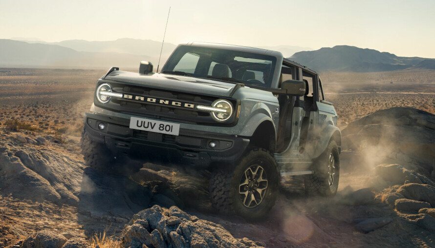 Luftigere: Dørene kan tas av på begge Bronco-versjonene.