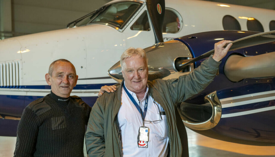 <b>NÅR ENDEN ER GOD: 1</b>4 år etter den dramatiske hendelsen kan både kaptein Bjørnar Vågeng og pilot Terje Langsæter være takknemlige for at de begge kom helskinnet ut.