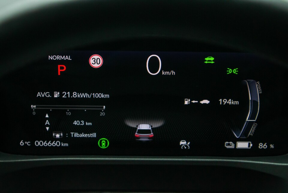 HONDA: Tydelig og lettfattelig førerinstrument.