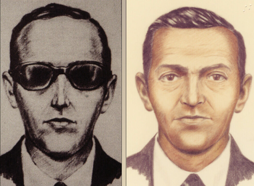 FLYKAPREREN: Slik skal han ha sett ut, D.B. Cooper. Og det er takket være denne mannen at vi i dag ikke kan gå ombord i et fly uten en grundig sjekk i sikkerhetskontrollen.