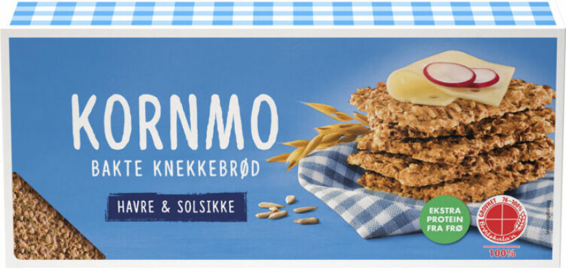 Kornmo bakte knekkebrød havre & solsikke