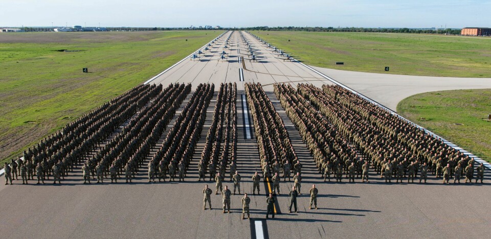 PILOTFABRIKK: 4000 flygere og bakkepersonell holder til på Sheppard der de norske kampflypilotene får grunnutdanningen sin.