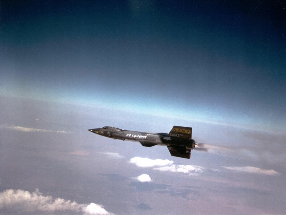 <b>VERDENS RASKESTE FLY:</b> Rakettflyet X15 holder fortsatt den absolutte hastighetsrekorden på 7273 km/t.