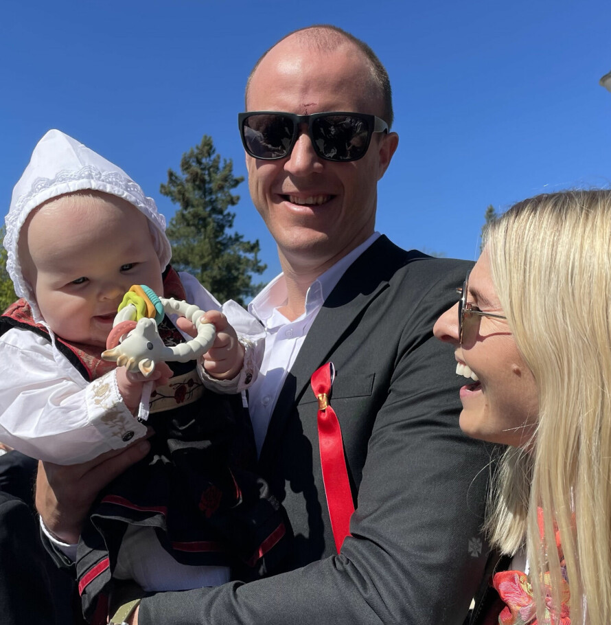 FAMILIEN: Stian Sivertzen med familien.