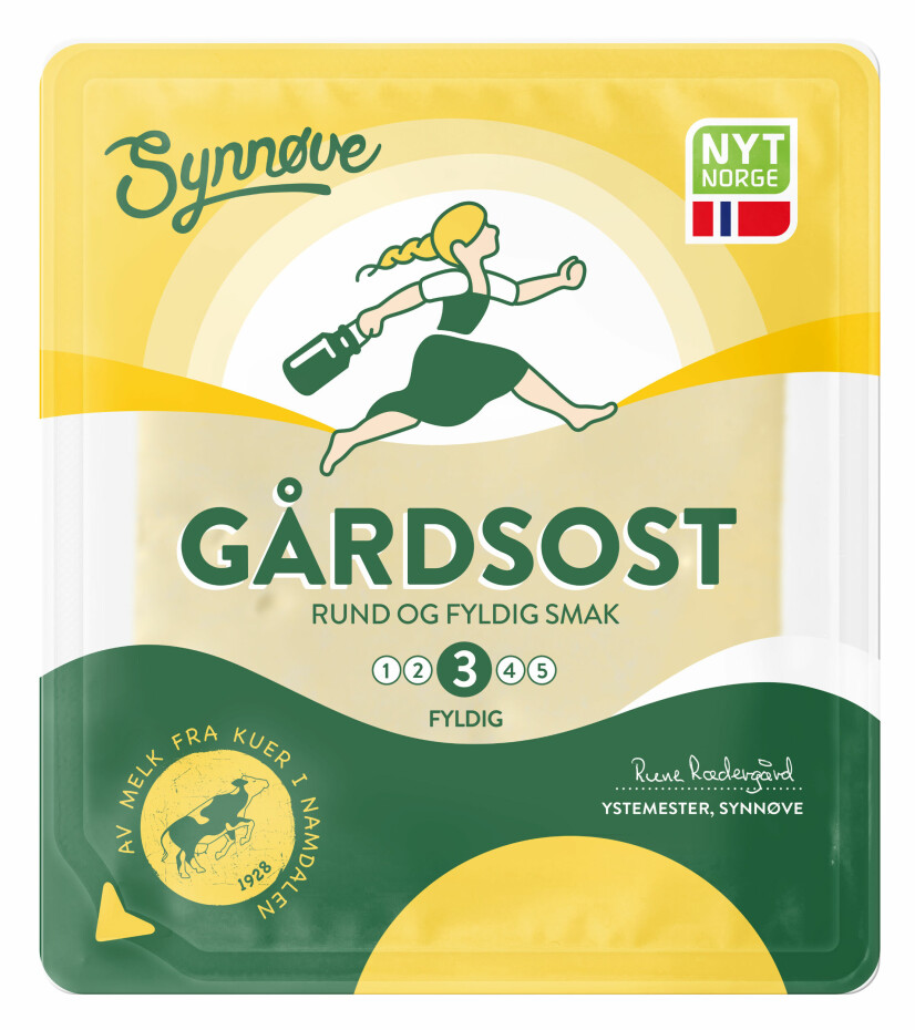 Gårdsost skivet.