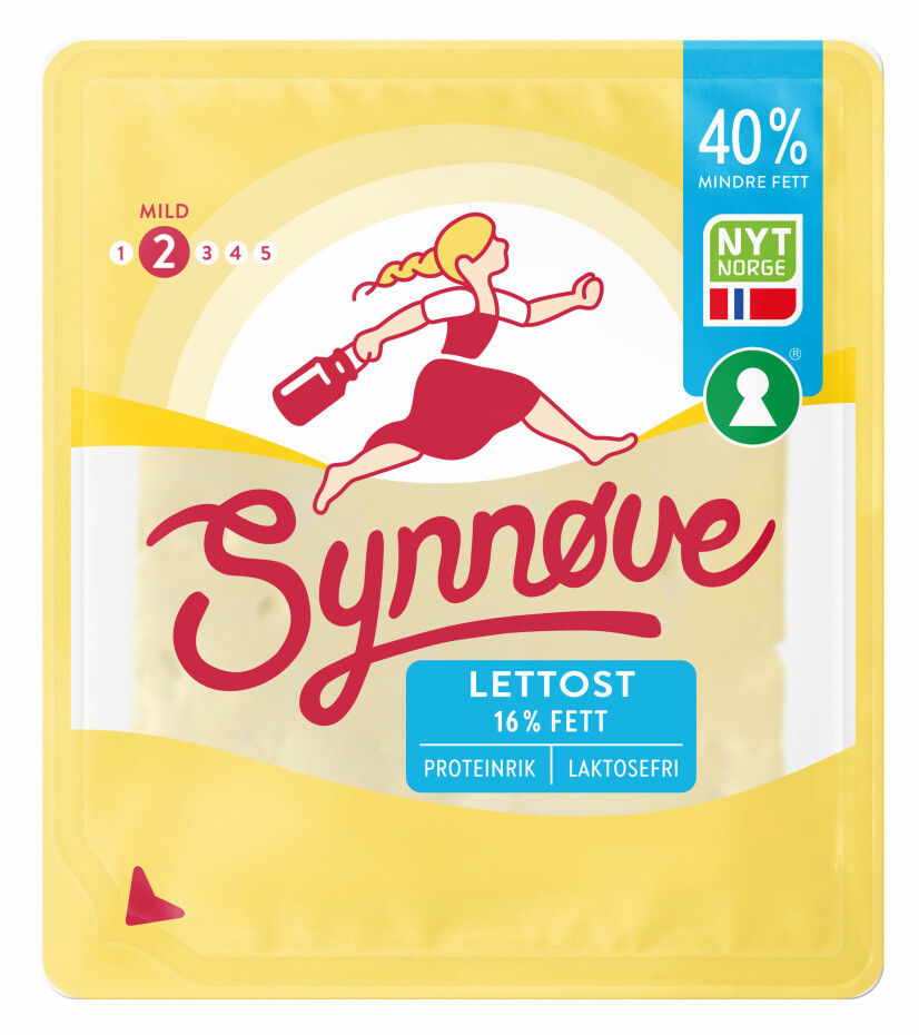 Lettost 16 % fett skivet.