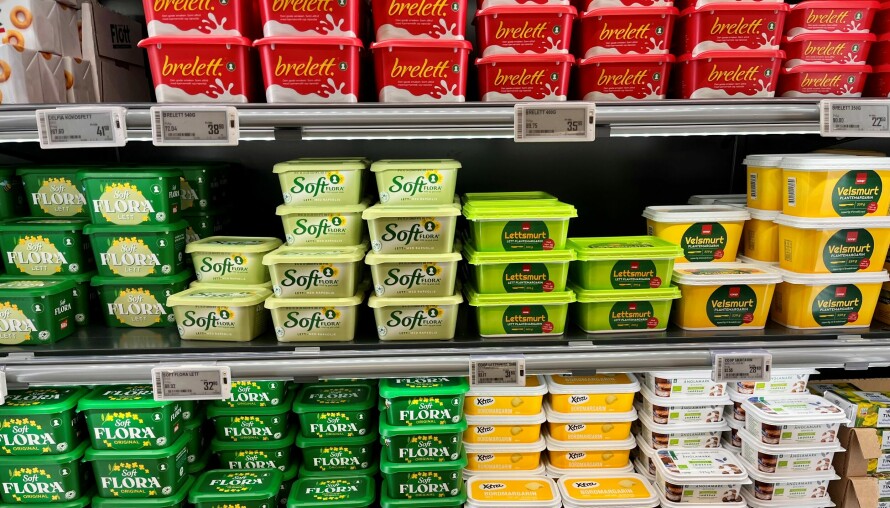 VELGER DU SMØR ELLER MARGARIN? Utvalget av produkter til å smøre på knekkebrødet er stort i matbutikkene.