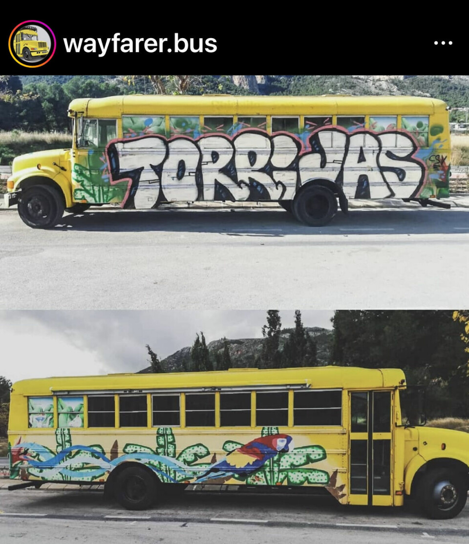 MEDTATT: Slik så bussen ut da Henrik Szokoll kjøpte den.