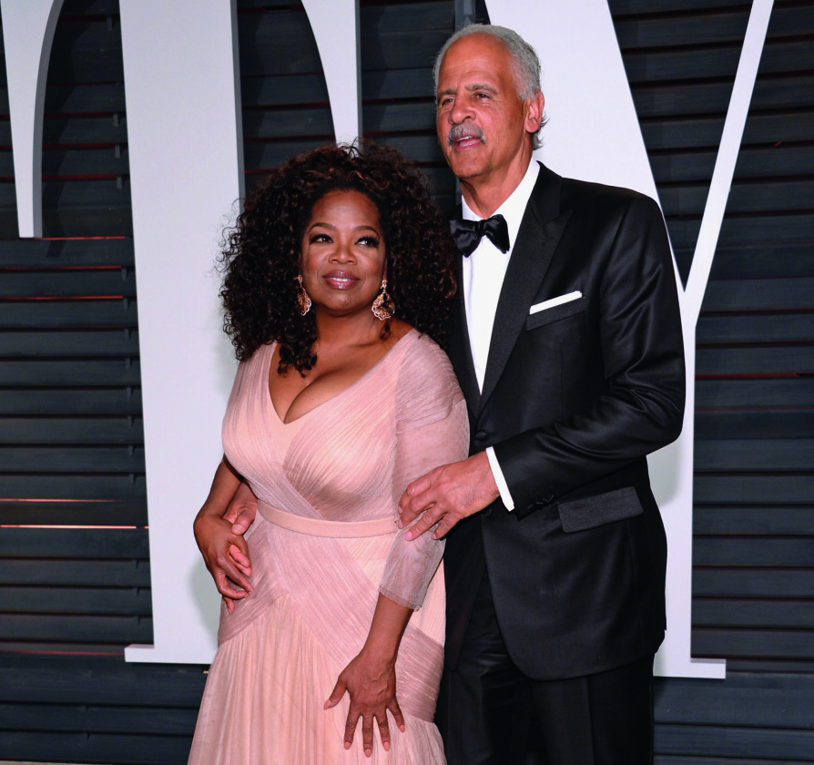 <b>MED SIN KLIPPE:</b> Stedman Graham har vært en stødig mann for Oprah helt siden 1986. Her er de på Vanity Fairs Oscar-fest i 2015.