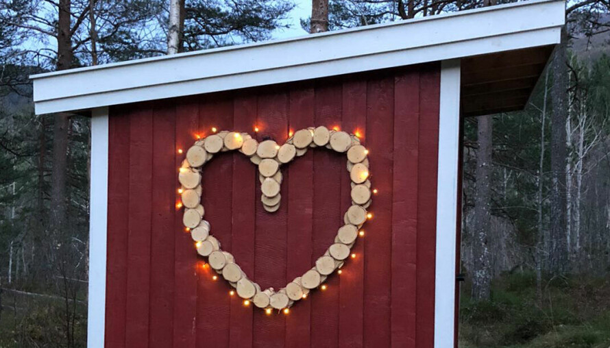 LYSLENKE: Surr en lyslenke, gjerne batteridrevet, rundt hjertet, og vips, så har du skikkelig koselig utelys!