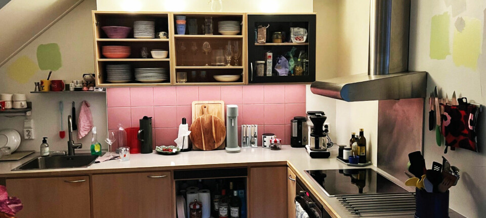 Slik så kjøkkenet ut da Karoline og Magnus flyttet inn. Forvandlingen er enorm