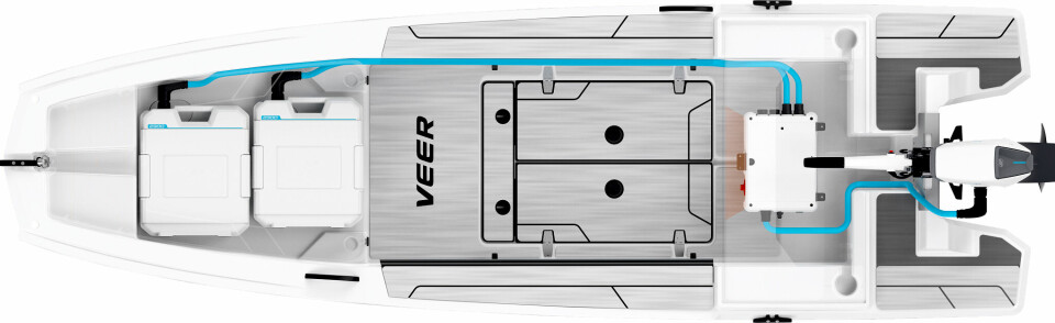 INSTALLASJON: Her en typisk montering med to batterier, styringsenhet og motor.