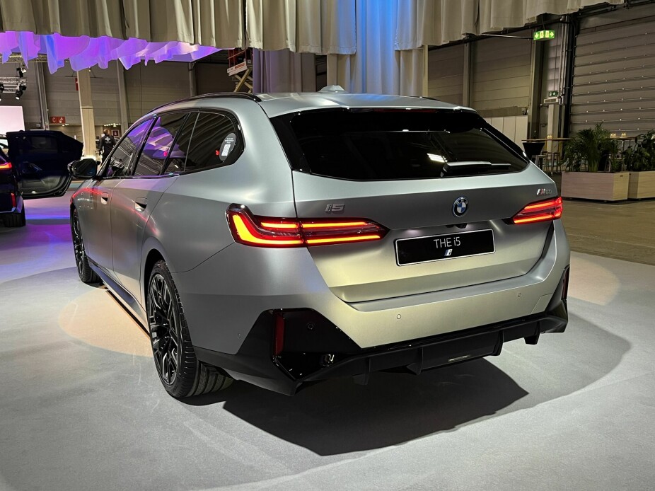 <b>NORGESPREMIERE:</b> Helt nye BMW i5 Touring lanseres i mai. Den hadde norgespremiere på eCarExpo på Lillestrøm.