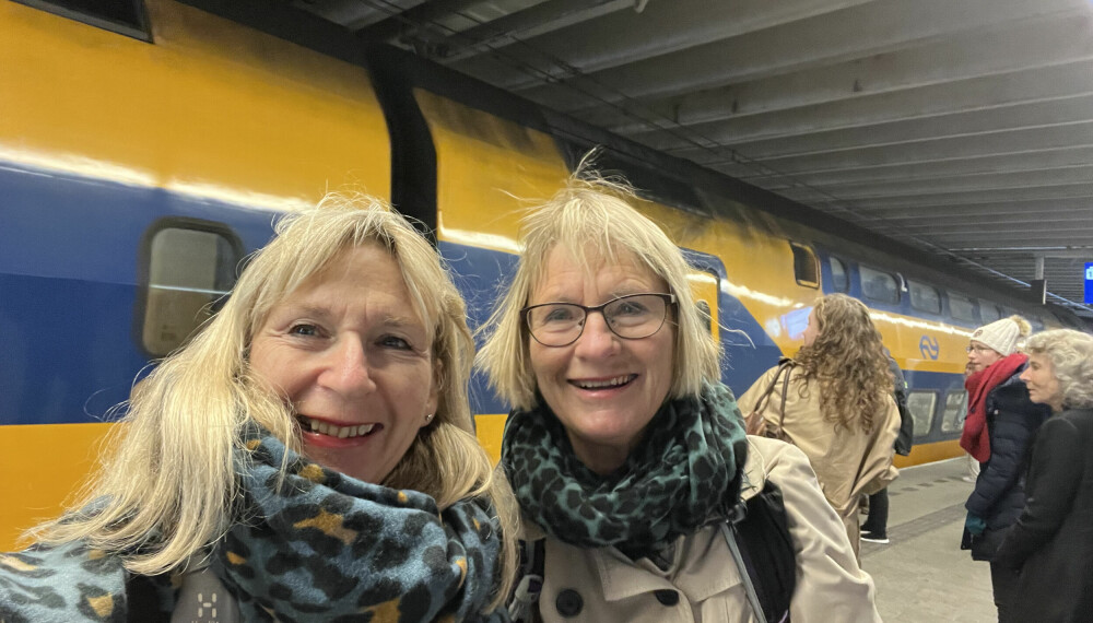 <b>TIL UTRECHT:</b> Eva Laukøy (t.v.) og Marit Sandboe fant ut at interrail er like moro nå som for 50 år siden.