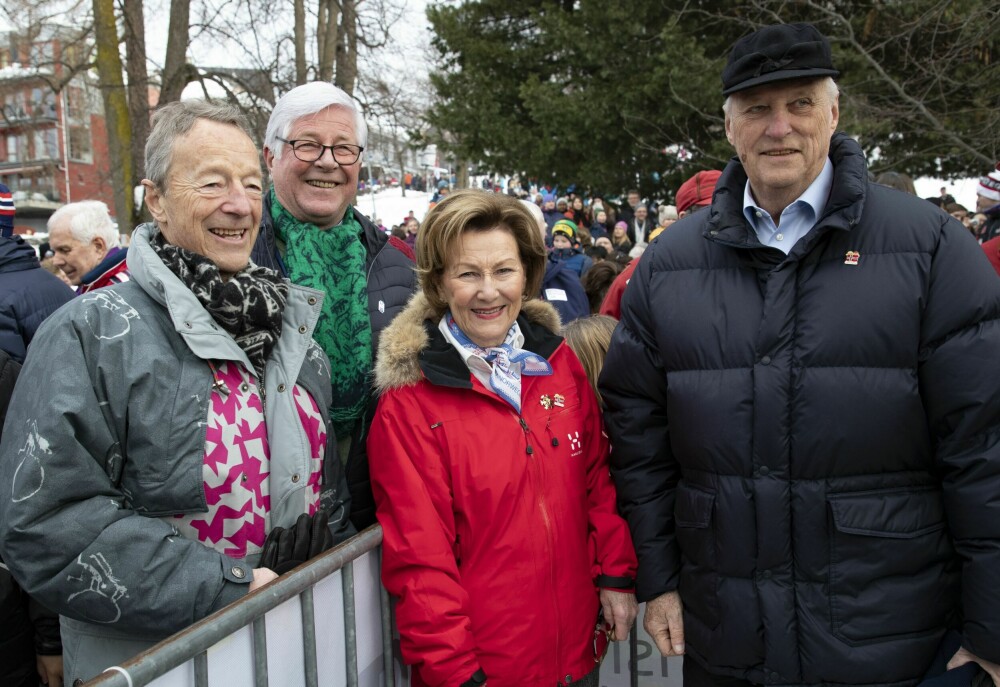 <b>DRAHJELP:</b> Gerhard feiret 25-års jubileet for Lillehammer-OL i 2019 sammen med kongeparet, som spilte en viktig rolle i kulissene i 1994.
