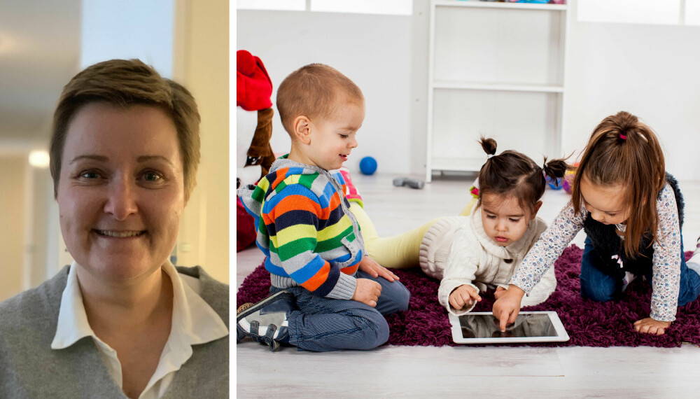 SKJERMBRUK I BARNEHAGEN: Ragnhild Finstad Eikås er pedagogisk leder i Sætreskogen barnehage. Hun svarer på spørsmål om hva barnehagen bruker iPad til i barnehagen.