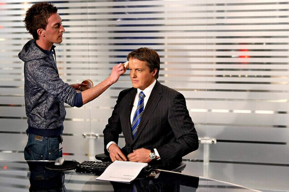 SISTE FINISH: Den største endringen fra da han startet sin TV-karriere, er hårfargen, mener Sturla. Her fra sitt andre tiår i TV 2.