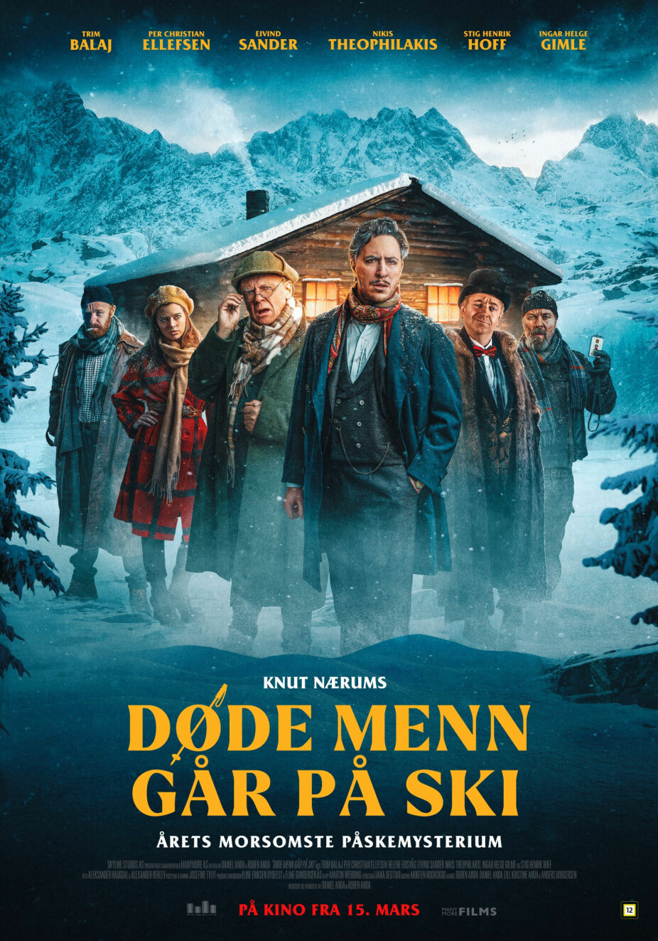 <b>PÅSKEKRIM:</b> 15. mars er det kinopremiere på den nye filmen «Døde menn går på ski».