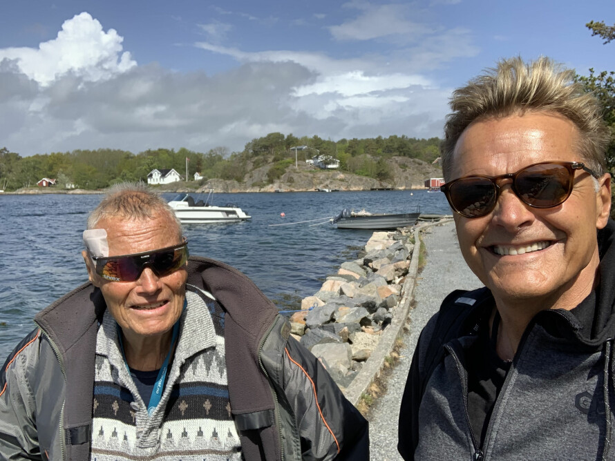 FAR OG SØNN: Selv om Dag Otto er en travel fyr, vet han å passe godt på sine nærmeste. Faren Rolf, som døde i fjor sommer, fikk ofte besøk av sønnen.